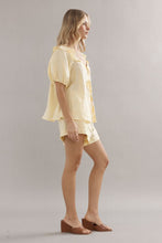 Load image into Gallery viewer, Caitlin Crisp Little Darling Blouse - Yellow Linen Hyde Boutique