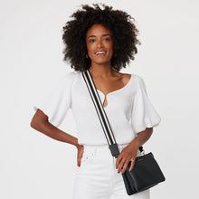 Load image into Gallery viewer, SABEN Feature Strap - Black + White Handbags Saben