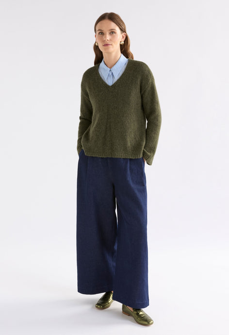 Elk Anken Sweater - Dark Olive Hyde Boutique