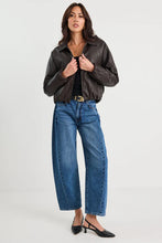 Load image into Gallery viewer, Stories Be Told Troupe Bubble Hem Jacket - Chocolate Apparel > Women > Clothing > Jackets > Faux Leather Jackets > Bubble Hem Jackets > Stories Be Told Hyde Boutique
