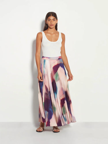 Juliette Hogan Evelyn Pleat Skirt - Prism Illuminate Crepe  Hyde Boutique   