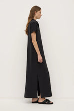 Load image into Gallery viewer, Assembly Label Heather Silk Blend Shirt Dress - Black
