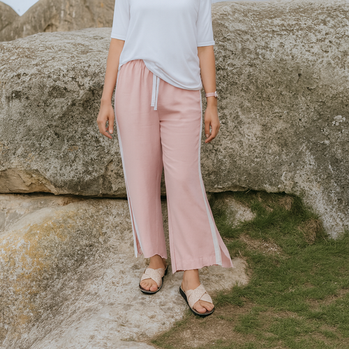 Moke Indiana Women's Wide Leg Pants - Dusty Rose Hyde Boutique