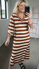 Load image into Gallery viewer, Cooper by Trelise Cooper V-Iva La Revolution Dress - Cinnamon Stripe Hyde Boutique
