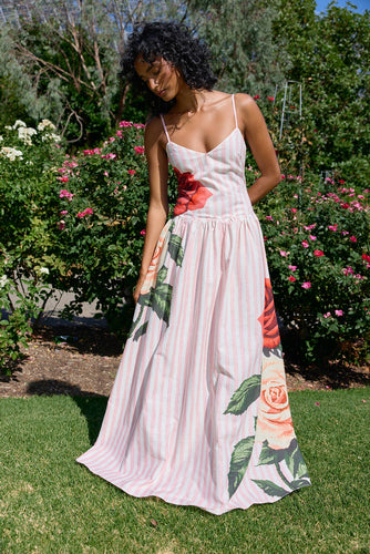 Aston Studio Agatha Dress - Baby Rose Stripe Hyde Boutique