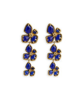 Load image into Gallery viewer, Zimmermann Bloom Large Dangles - Gold/Blue Hyde Boutique
