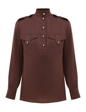 Load image into Gallery viewer, Zimmermann Utility Shirt - Chocolate Apparel > Women > Clothing > Shirts &amp; Tops > Shirts > Button-Up Shirts > Zimmermann Hyde Boutique
