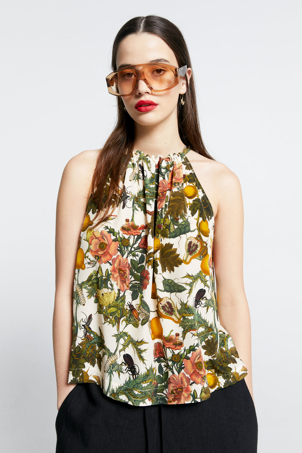 Karen Walker Wardian Bow Back Top - Macadamia  Hyde Boutique   