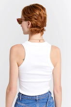 Load image into Gallery viewer, Karen Walker Cotton Ribbed Singlet - White  Hyde Boutique   
