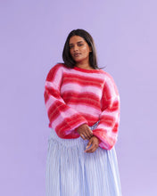 Load image into Gallery viewer, Ruby Josie Sweater - Pink / Red Stripe Hyde Boutique
