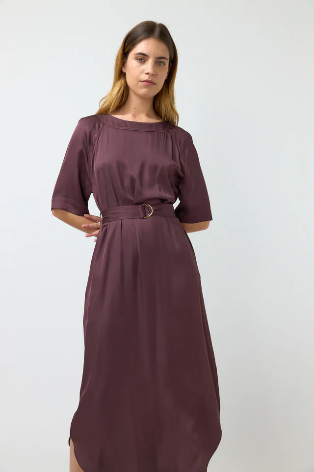 Kate Sylvester Embla Shift Dress - Aubergine  Hyde Boutique   