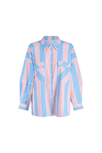 Load image into Gallery viewer, Commonplace Eastern Shirt - Baby Blue/Pink Hyde Boutique

