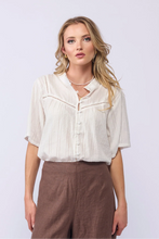 Load image into Gallery viewer, Drama The Label Dalila Top - White Dobby
