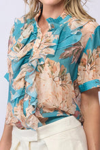 Load image into Gallery viewer, Drama the Label Wish Blouse - Aqua Bloom
