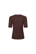 Load image into Gallery viewer, Commonplace Ruched Short Sleeve Tee - Choc Hyde Boutique
