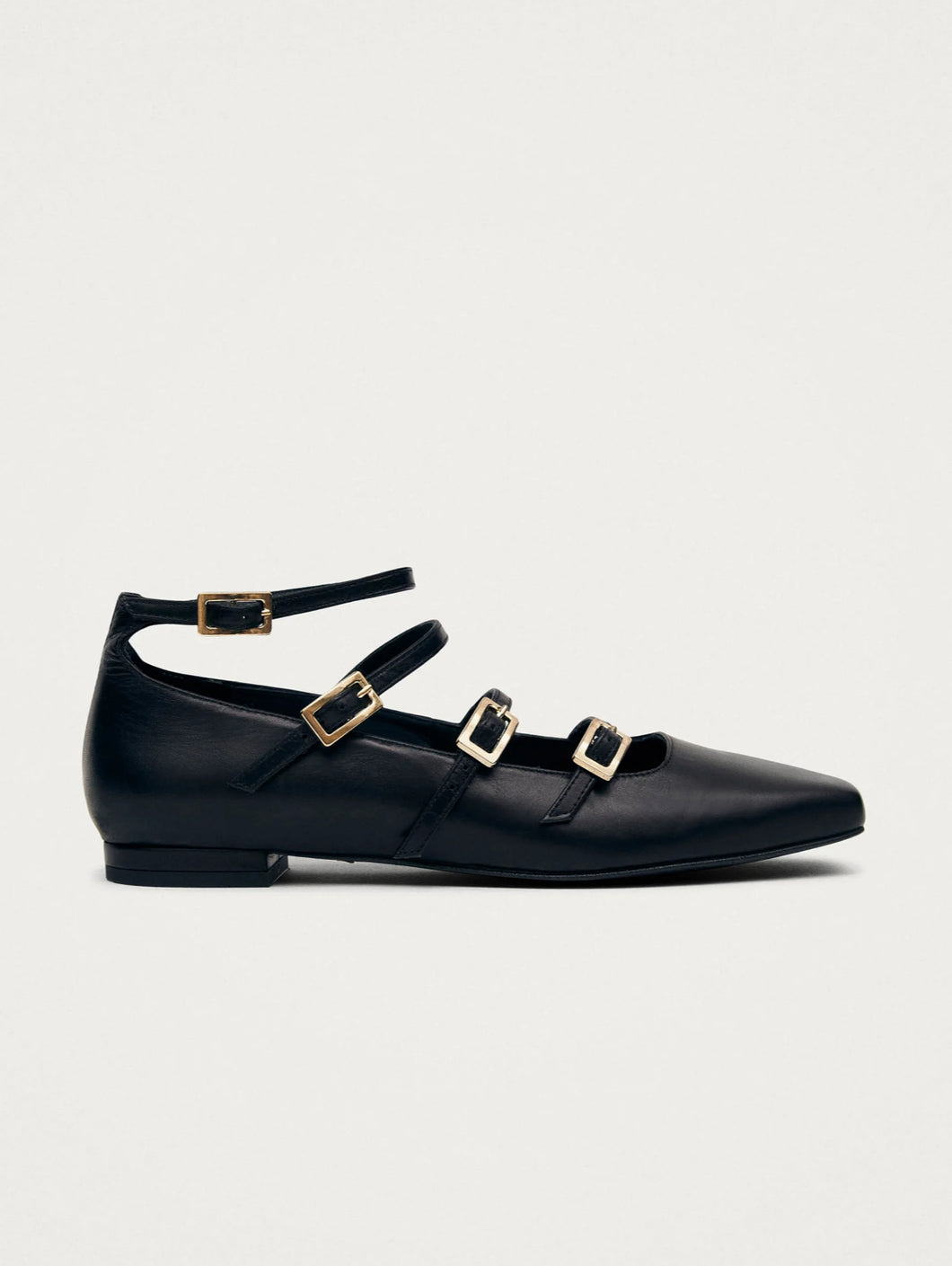 Alohas Luke Leather Ballet Flats - Black  Hyde Boutique   