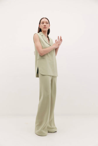 Harris Tapper Henry Vest - Moss Green Suiting  Hyde Boutique   