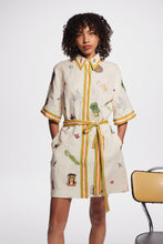 Load image into Gallery viewer, Alémais Checkers Embroidered Mini Dress - Cream  Hyde Boutique   
