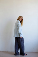 Load image into Gallery viewer, Commonplace Cortez Shirt - Mint Stripe Apparel > Women > Clothing > Tops > Shirts > Long Sleeve Shirts > Commonplace Hyde Boutique
