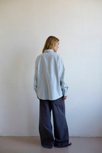 Load image into Gallery viewer, Commonplace Cortez Shirt - Mint Stripe Apparel > Women > Clothing > Tops > Shirts > Long Sleeve Shirts > Commonplace Hyde Boutique
