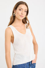 Load image into Gallery viewer, Stories Be Told Settler V Neck Sleeveless Knit Top - Ivory
