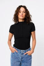 Load image into Gallery viewer, Mossman Mayfair Short Sleeve Top - Black Hyde Boutique
