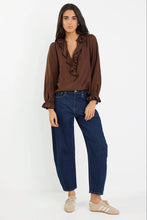 Load image into Gallery viewer, Ivy + Jack Frill Front Mid Sleeve - Chocolate Black Polka Dot Arriving Wednesday Hyde Boutique
