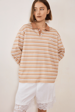Load image into Gallery viewer, Commonplace Common Polo - Muted Sunset Stripe Hyde Boutique
