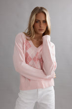 Load image into Gallery viewer, Caitlin Crisp Argyle Jumper - Marshmellow Arriving End September
