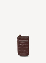 Load image into Gallery viewer, Saben Winona Card Holder - Espresso Croc Accessories > Women > Accessories > Bags &amp; Wallets > Wallets &amp; Card Holders > Card Holders > Saben Saben
