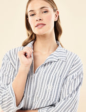 Load image into Gallery viewer, Papinelle x Karen Walker Seersucker Stripe Nightshirt - Sky Blue
