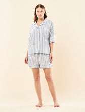 Load image into Gallery viewer, Papinelle x Karen Walker Seersucker Stripe Boxer PJ - Sky Blue

