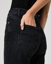 Load image into Gallery viewer, Paige Stevie Straight Jean - Black Void
