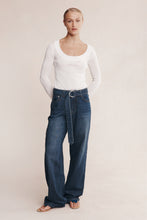 Load image into Gallery viewer, Marle Belted Wide Leg Jean - Dark Wash 01 Hyde Boutique
