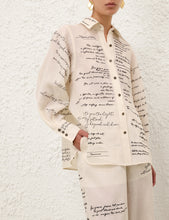 Load image into Gallery viewer, Zimmermann Dream Embroidered Shirt - Cream Poem
