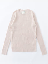 Load image into Gallery viewer, Aleger Cashmere N.31 Cashmere Blend New Skinny Rib Crew - Light Shell  Hyde Boutique   
