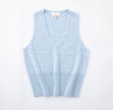 Load image into Gallery viewer, Aleger - N.35 Cashmere Low V Tank Sky Blue  Hyde Boutique   
