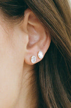 Load image into Gallery viewer, Porter 2CT Oval Studs - Silver arriving mid December

