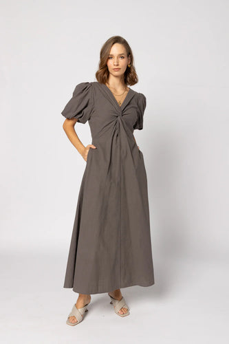 Drama The Label Halo Dress - Mayan Chocolate Hyde Boutique