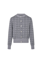 Load image into Gallery viewer, Commonplace CPD Monogram Cardigan - Sky/Navy Apparel > Women > Clothing > Knitwear > Cardigans > Logo Cardigans > Commonplace Hyde Boutique
