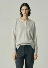 Load image into Gallery viewer, Aleger N.374 Classics V Neck - Polar Grey Apparel > Women > Clothing > Knitwear > Jumpers > V Neck Jumpers > Aleger Hyde Boutique
