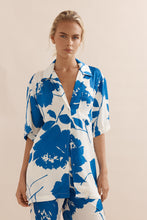 Load image into Gallery viewer, Caitlin Crisp Ibiza Shirt - Royal Rose Satin  Hyde Boutique   
