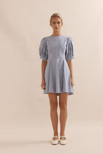 Load image into Gallery viewer, Caitlin Crisp Mini Coco Dress - Blue Stripe Hyde Boutique
