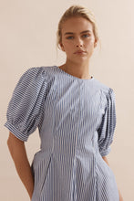 Load image into Gallery viewer, Caitlin Crisp Mini Coco Dress - Blue Stripe Hyde Boutique
