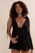 Load image into Gallery viewer, Caitlin Crisp Little Rosie Set - Black Broderie Hyde Boutique

