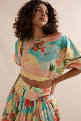 Caitlin Crisp Coastline Crop - Capri Lawn Hyde Boutique