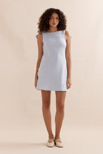 Load image into Gallery viewer, Caitlin Crisp Mini Wilmer Dress - Sky Blue Linen  Hyde Boutique   
