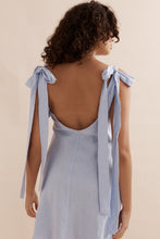 Load image into Gallery viewer, Caitlin Crisp Mini Wilmer Dress - Sky Blue Linen  Hyde Boutique   
