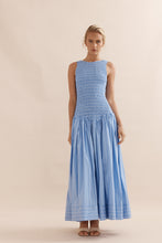 Load image into Gallery viewer, Caitlin Crisp Celine Dress - Blue White Stripe Hyde Boutique
