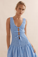 Load image into Gallery viewer, Caitlin Crisp Celine Dress - Blue White Stripe Hyde Boutique
